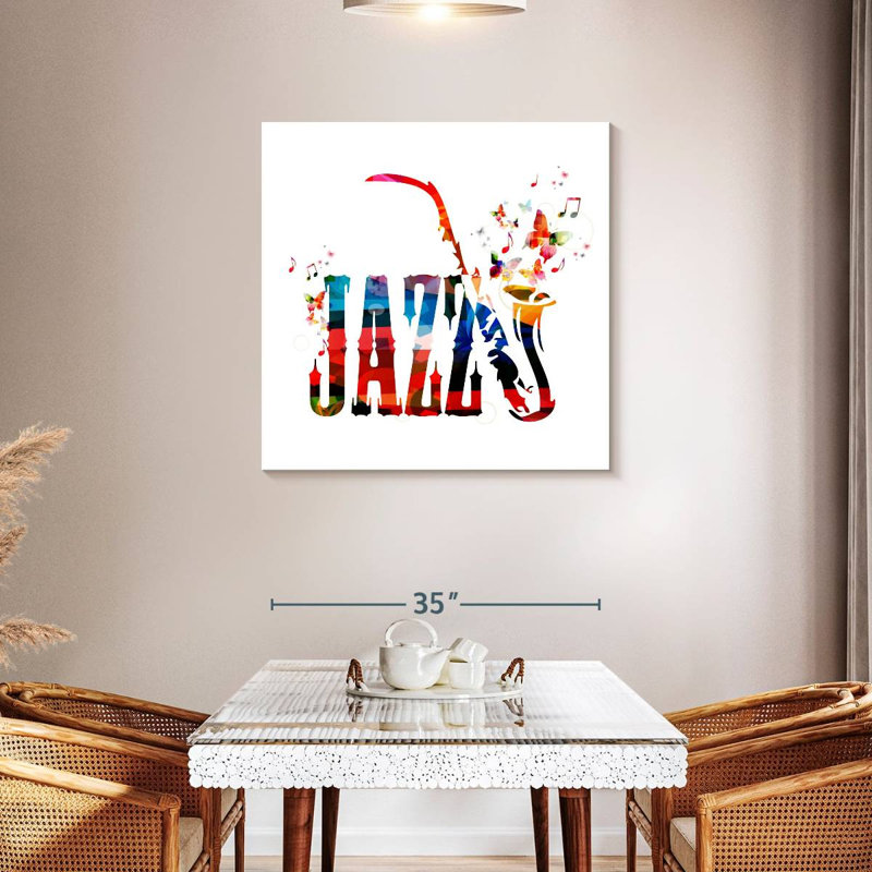 Jazz Typography, 36" H x 36" W