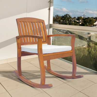 Nyasia Outdoor Rocking Chair with Cushions by August Grove