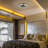 20 In Indoor Bedroom Flush Mount Ceiling Fan with Light,With RGB LED lights-101945179