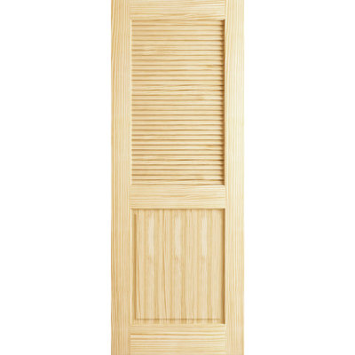 Porte standard non finie en bois manufacturé à persiennes