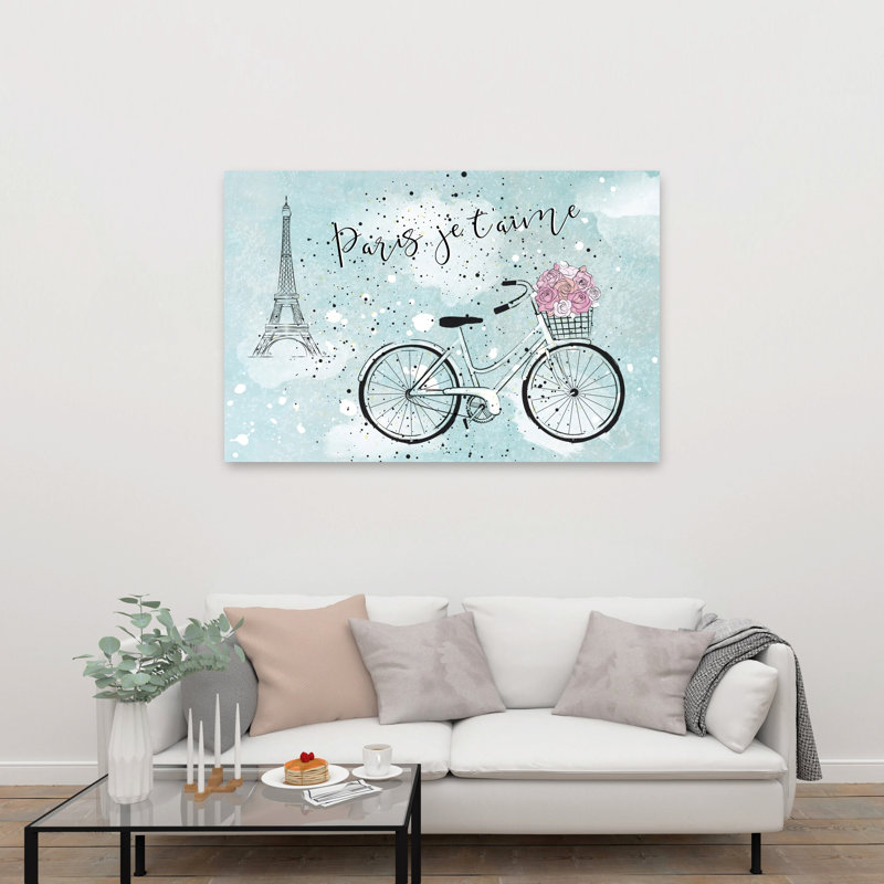 Impression sur toile Parisian Bicycle Dreams, 40" H x 60" W