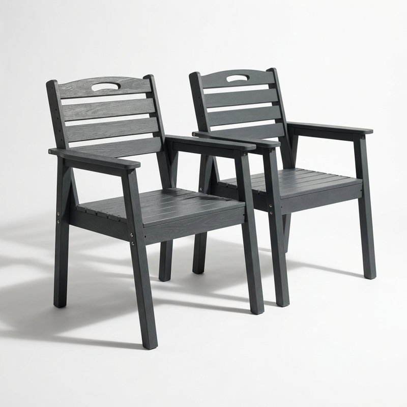 Ensemble de chaises de terrasse résistantes aux intempéries et nécessitant peu d'entretien, siège de loisirs robuste et durable