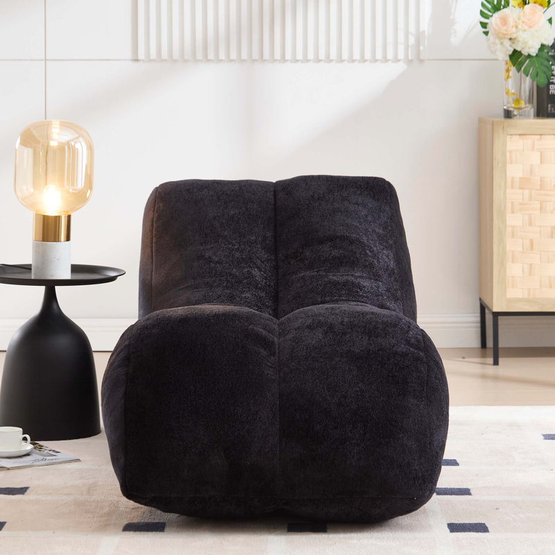 Canapé à billes avec éponge de haute qualité, Black Polyester