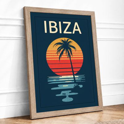 Postcard from Ibiza Vintage - Framed Print