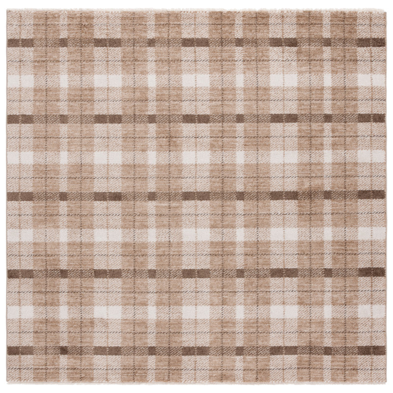 Oxford Plaids 300 Performance Plaid Rug, Square 6'7"