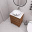 Ensemble de meuble-lavabo simple 23,64 po avec plateau en céramique Emmalyne