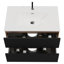 Meuble-lavabo 30 po avec lavabo en quartz noir mat Grace-442368577-442368579