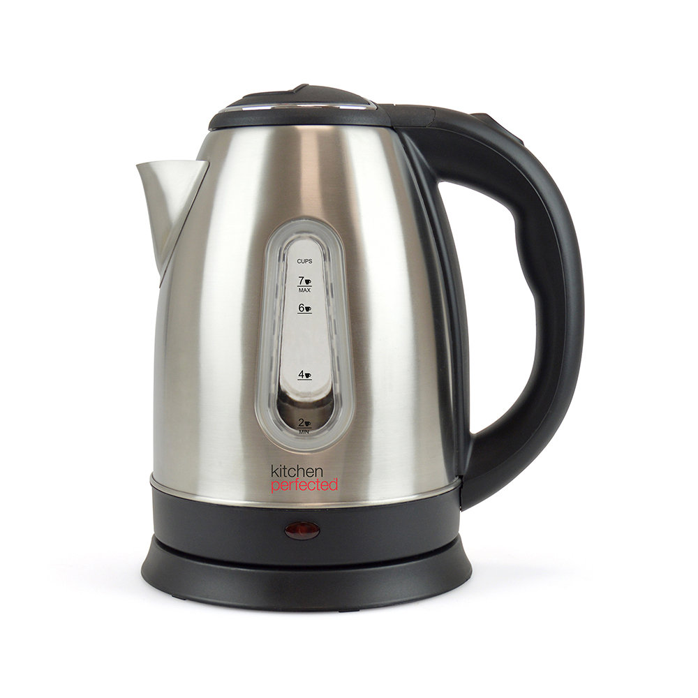 Kitchen Perfected Kitchenperfected 1.8Ltr 360 3Kw Fast Boil Cordless Kettle  - Brushed Steel | Wayfair.co.uk