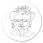 Frida Kahlo, dessin au trait en couronne de fleurs-68850466