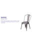 Chaise d'intérieur empilable transparente en métal enduit