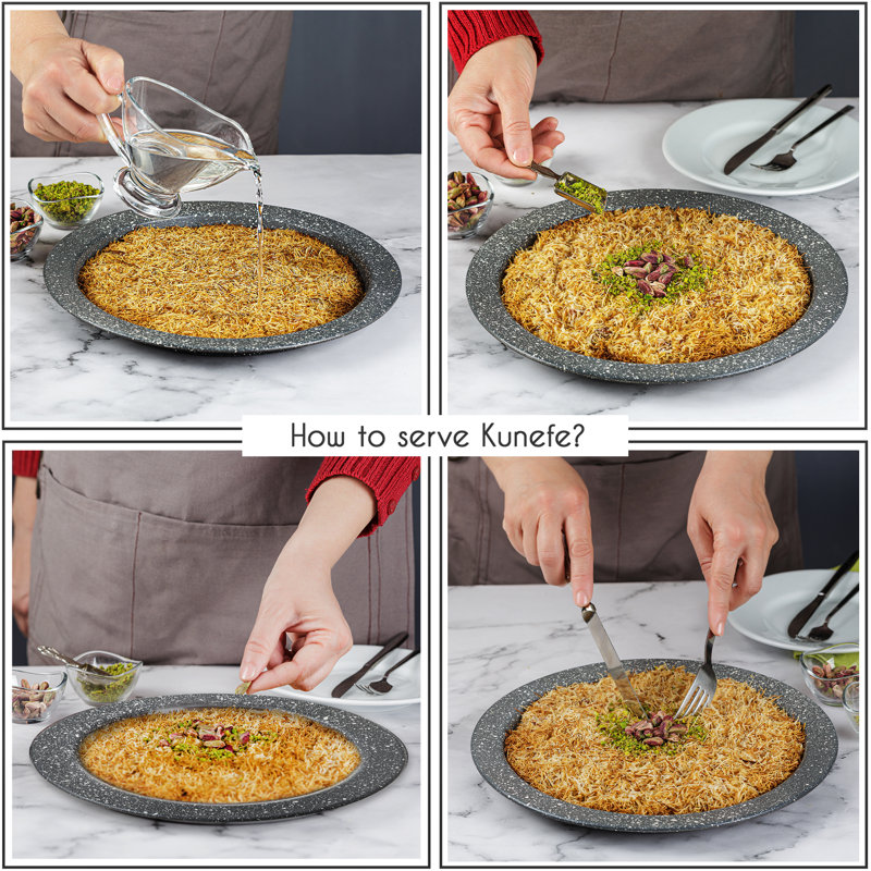 Crystalia USA Kunafa Aluminum Platter