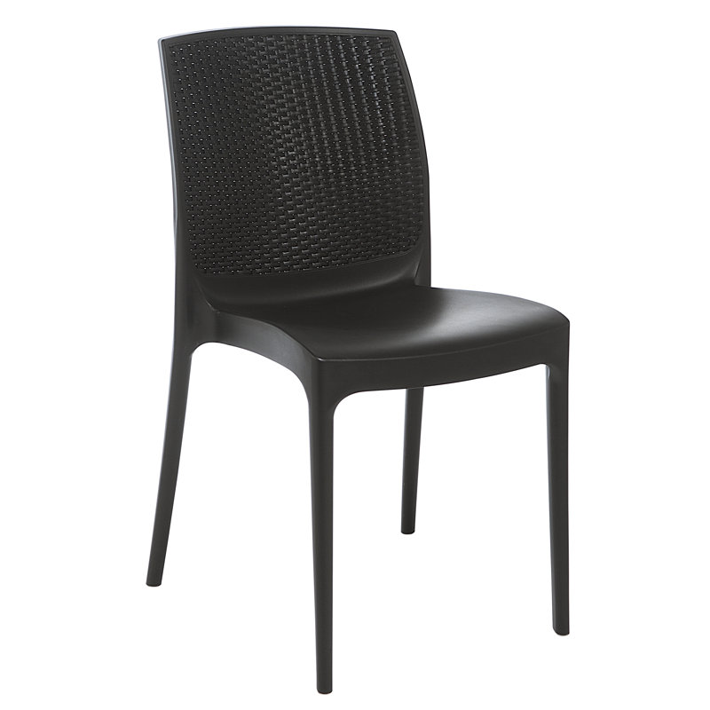 Chaise d'appoint empilable Kymberley, Gris
