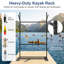 Support de rangement pour kayak, support multi-niveaux à 2/4 niveaux, support de kayak mural / autoportant / pour quai-1404449145