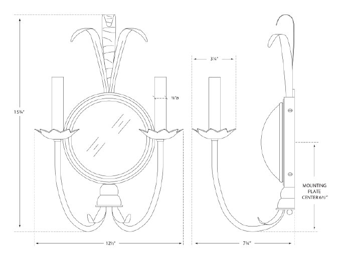 Chapman & Myers Gramercy Double Sconce