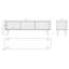 Ovarlo TV Cabinet with Fluted Design, Three-Door with Legs-681554972
