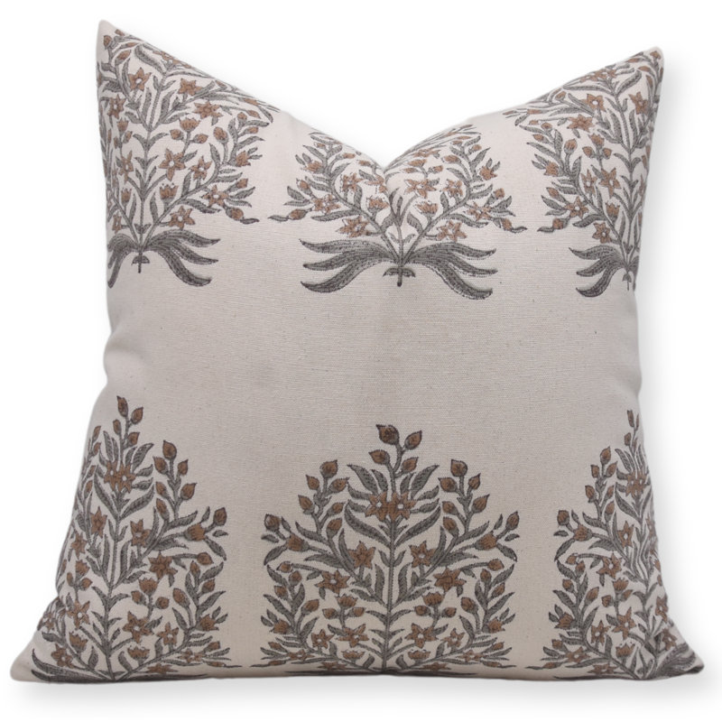 Housses de coussin en toile à motif de canard Fabividine (Virandavan, brun), H 20 po x l 14 po