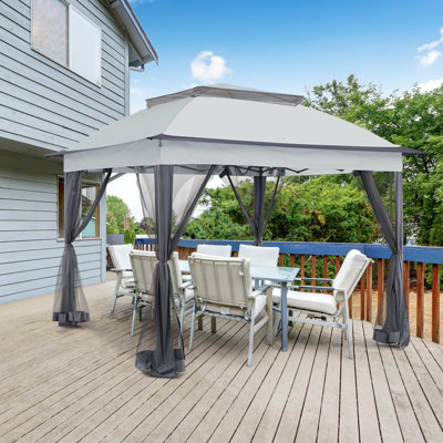 Pop Up Patio Straight Leg 11 Ft. W x 11 Ft. D Steel