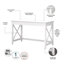 Ensemble de bureau rectangulaire 2 pièces Huckins