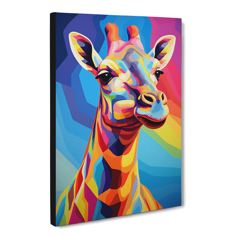 Giraffe Op No.3 - Wrapped Canvas, 76cm H x 50cm W x 3cm D