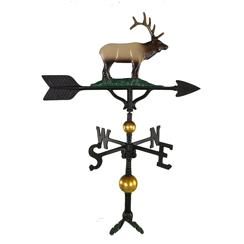 Deluxe Elk Weathervane, Natural