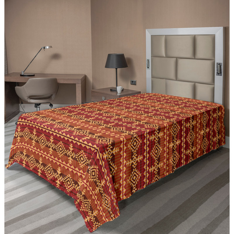 Drap plat Ambesonne de style gingembre et orange, Simple