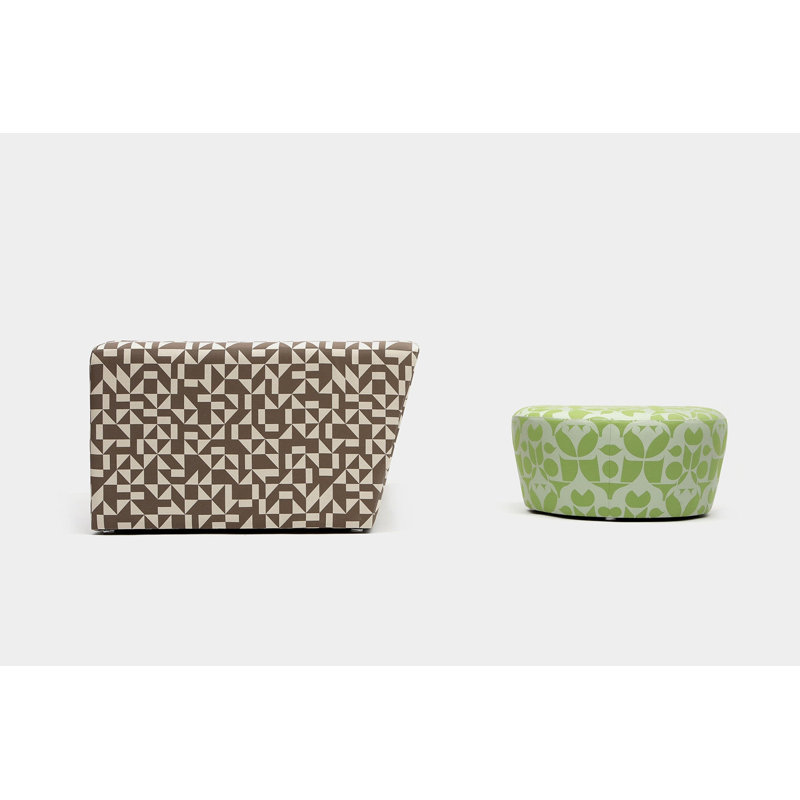 Caroline Round Pouf, Cricket Sunbrella®