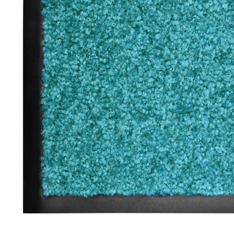 Deirore Non-Slip Indoor / Outdoor Doormat, Cyan, 0.9cm H x 180cm W x 120cm L