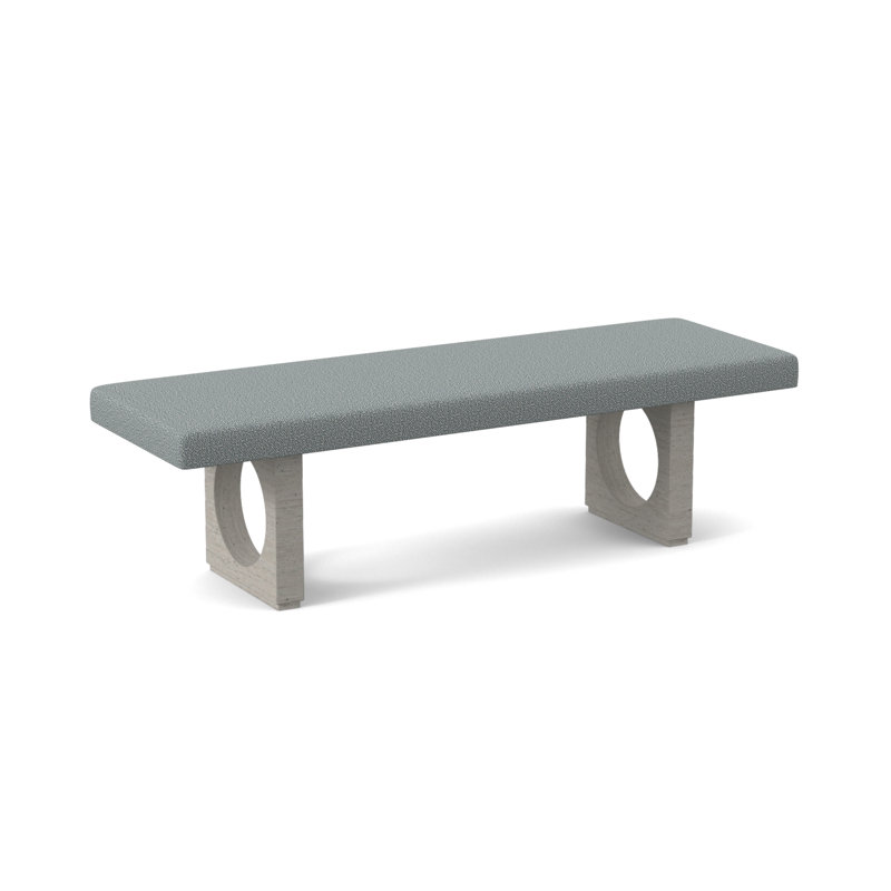 Banc rembourré Void, Bisque, Cyan maya