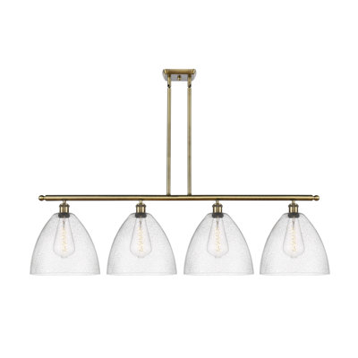 Luminaire suspendu linéaire à 4 lumières pour îlot de cuisine Ammaria