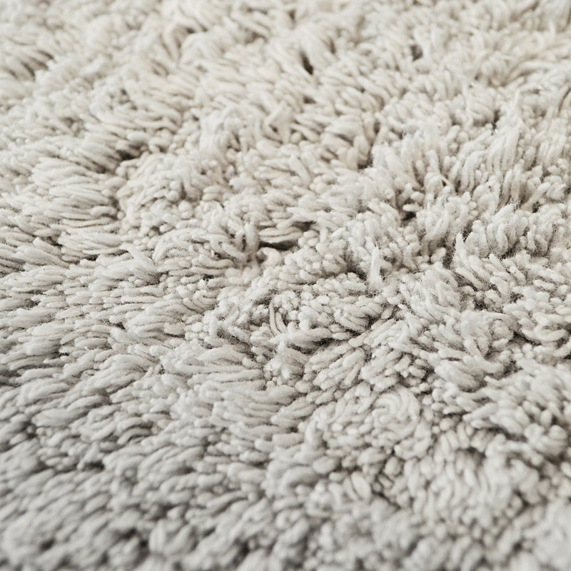 Curved Shower Bath Mat, Dove Grey