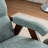 Mid Century Upholstered Arm Accent Chair with Solid Wood Legs-1924109855