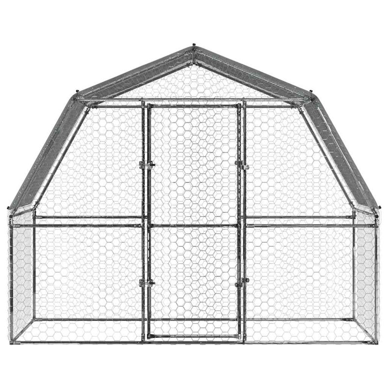 Grand poulailler en polyéthylène argenté PE, H 76,8 po x l 112,2 po x P 90,6 po