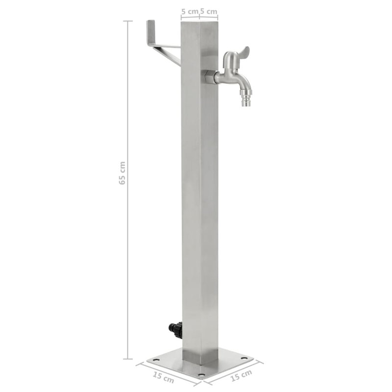 Pamphile Outdoor Stainless Steel Column Fountain