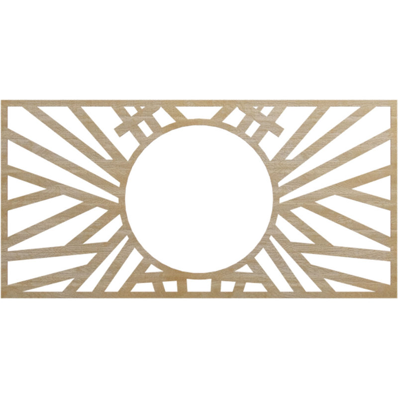 Hoover Ceiling Medallion, Birch, 9" H x 18" W x 0.25" D