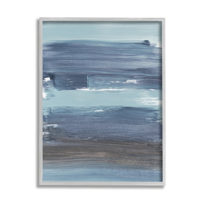 Océan bleu foncé vagues mouvements nautiques - peinture