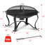 Round Steel Wood Burning Smokeless Fire Pit