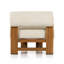 Chaise de patio en teck avec coussins Klaudie-594861186-594861185
