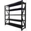Étagère de rangement robuste en acier noir à 5 niveaux, idéale pour le garage, le garde-manger, le placard, la cuisine, le sous-sol, l'entrepôt, le bureau, le magasin d'alimentation et la salle de classe avec une charge totale de 1 800 lb et des tablettes réglables