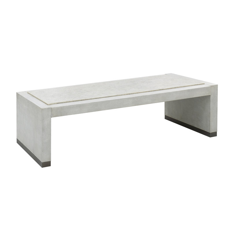 Gray Rectangular Wood Coffee Table with Storage