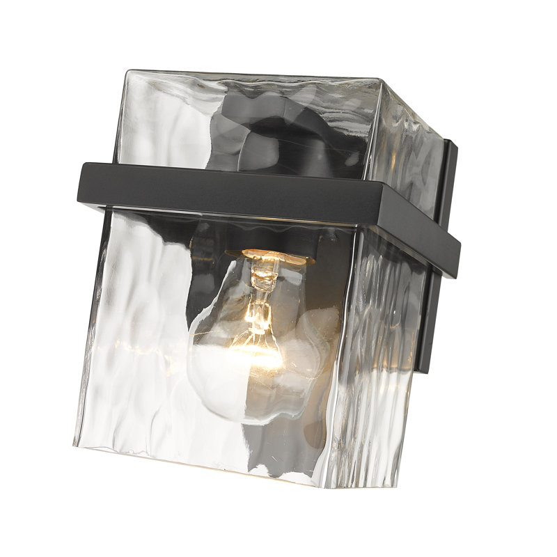 Arzie Flush Mounted Sconce, Matte Black