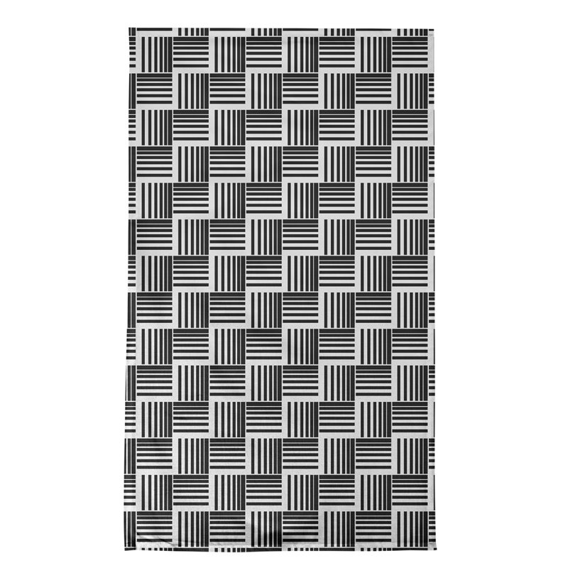Jaya Tea Towel Kitchen Towel, Black/White, Cotton Twill