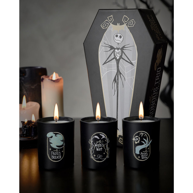Disney Nightmare Before Christmas Set Of 3 Candles
