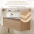 48“ Single Bathroom Vanity, Modern, Gray Sintered Stone Stop, Light Wood Cabinets with Ample Storage