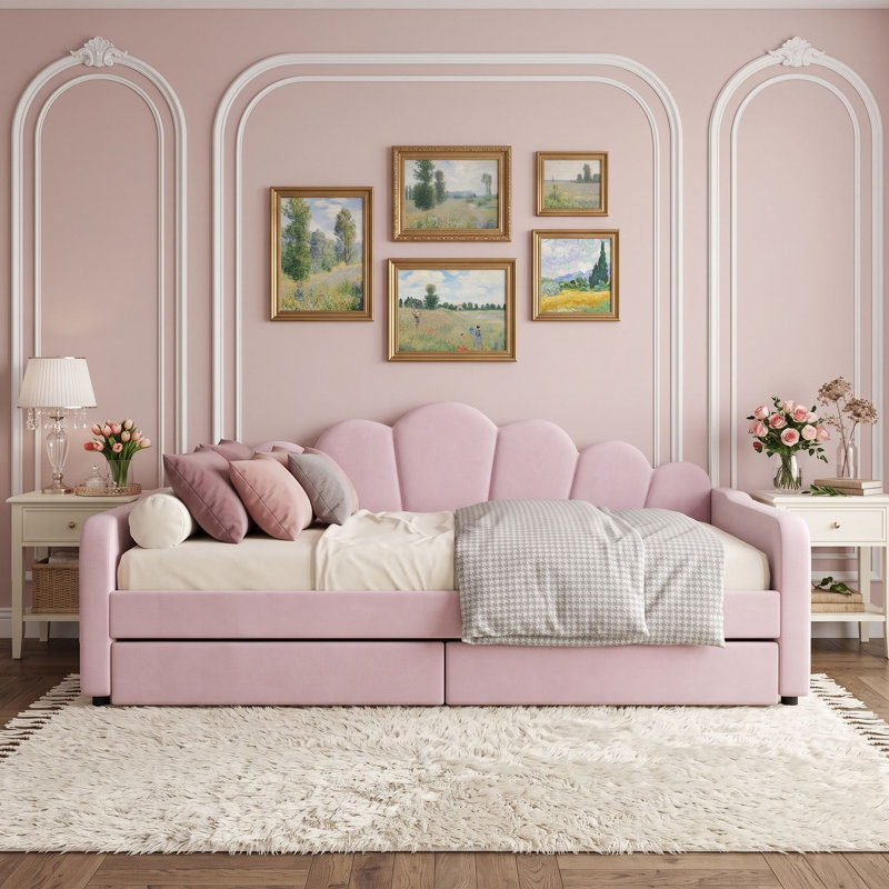 Upholstered Daybed with Storage Drawer