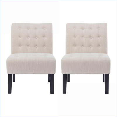Set of 2 Accent Chairs, Comfortable Upholstered Side Seating for Adults, Versatile for Living Room Bedroom Apartment