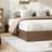 Solid Wood Platform Bed with Sturdy Wooden Slats, Floor-Standing Bed Frame-459698400-459698410