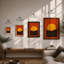 Sun Behind Mountains Minimalist - Print-956482508-956482510