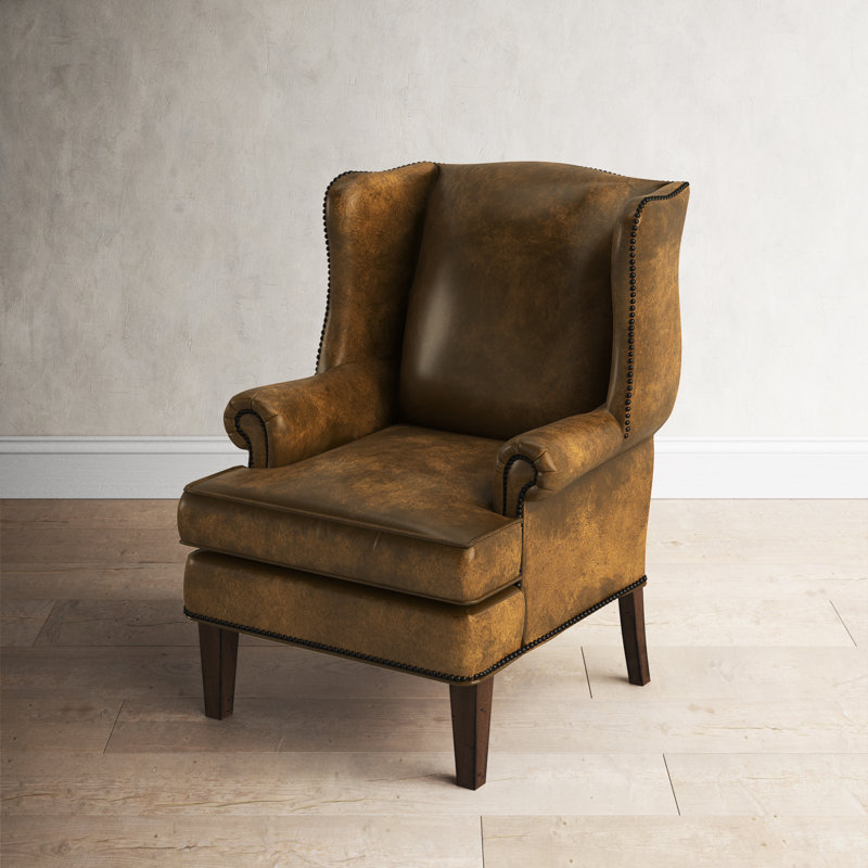 Blakeley Caramel Leather Traditional Club Chair