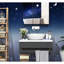 Armoire de salle de bain avec miroir, armoire à pharmacie avec cadre en acier, rangement mural