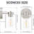 Morden Brushed Nickel Bathroom Vanity Sconce Set Of 2 - Bathroom Wall Lighting With Glass Shades